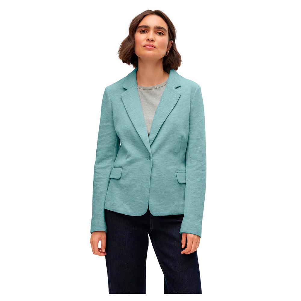 VERO MODA Dames jersey blazer Julia lichte stoffen jas, dark grey melange, 36