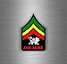 Akachafactory Autocollant Sticker Voiture Rasta Reggae One Love Lion Drapeau Jamaique ref18
