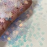 2000 Pieces/50g Snowflakes Party Glitter PVC Confetti for Christmas Table Confetti Glitter for Winter Snowfield Wonderland Xmas Party Supplies DIY Craft Projects Party Decorations