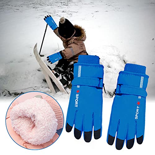 BTSEURY Luvas de esqui impermeáveis quentes para o inverno, luvas de esqui, luvas grossas de inverno