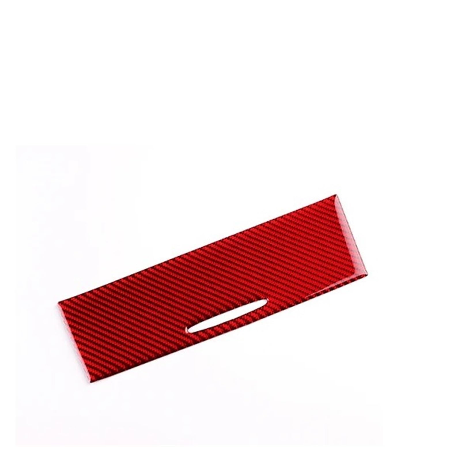 Hljnlvbn Red Car Interior Sticker Real Soft Carbon Fiber Sticker For Chrysler For 300 For 300C 2011-2014 Lhd Rhd Car Central Control Cigarette Lighter Trim(Red)