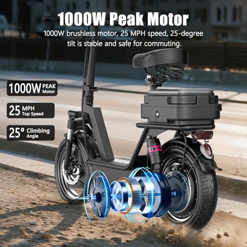 GWEIT 1000W Electric Scooter with Seat