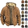 Generico Giubbotto Uomo Invernale Spesso Imbottito Parka Invernale Elegante Lavoro con Cappuccio Taglie Forti Casual Trend Zip Confortabile