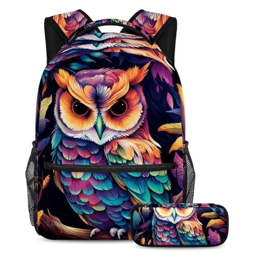 Ensemble de cartables motif hibou 16 pour exprimer sa créativité à l'école