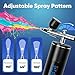 Airbrush Kit with Air Compressor, 48 PSI High-Pressure Cordless Airbrush, 6000mAh Rechargeable, 3-Speed, Dual-Action, 0.2/0.3/0.5 mm Nozzles & 3 Cups, Non-Clogging for Painting, Models, Cake & Makeup