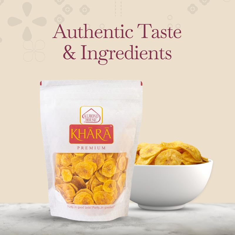 Almond House Banana Chips | Made With Coconut Oil | Crispy & Fresh Chips | Party Time Snacks | Premium Namkeen | Healthy Snacks | No Palm Oil | Ready To Eat | Pack 2-200g Each 3