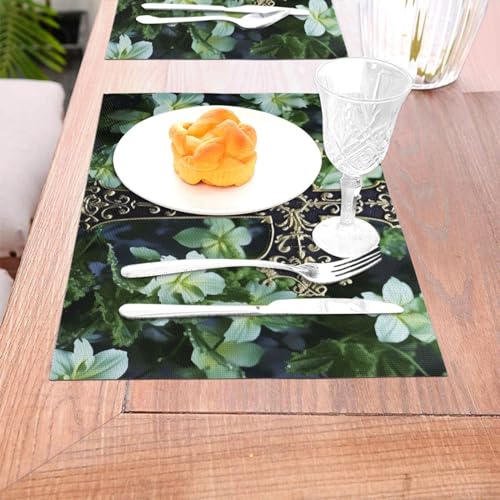 Set de table vinyle antidérapant résistant chaleur lavable 30x45 salle à manger - 8
