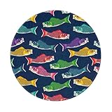 マウスパッド こいのぼり 鯉のぼり ゲーミングマウスパッド 円型 丸型 小型 滑り止め おしゃれ かわいい 人気 ノートパソコン オフィス用