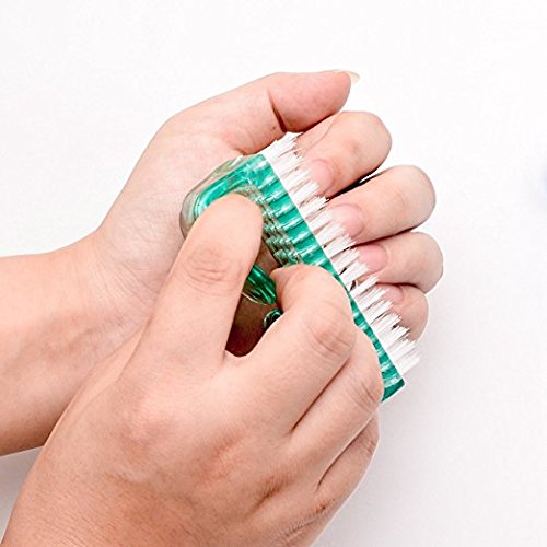 FOK Set Of 2Pc Handle Grip Nail Brush Hand Finger Toe Nail Cleaning Brush Manicure Pedicure Scrubbing Cleaner - Image 2