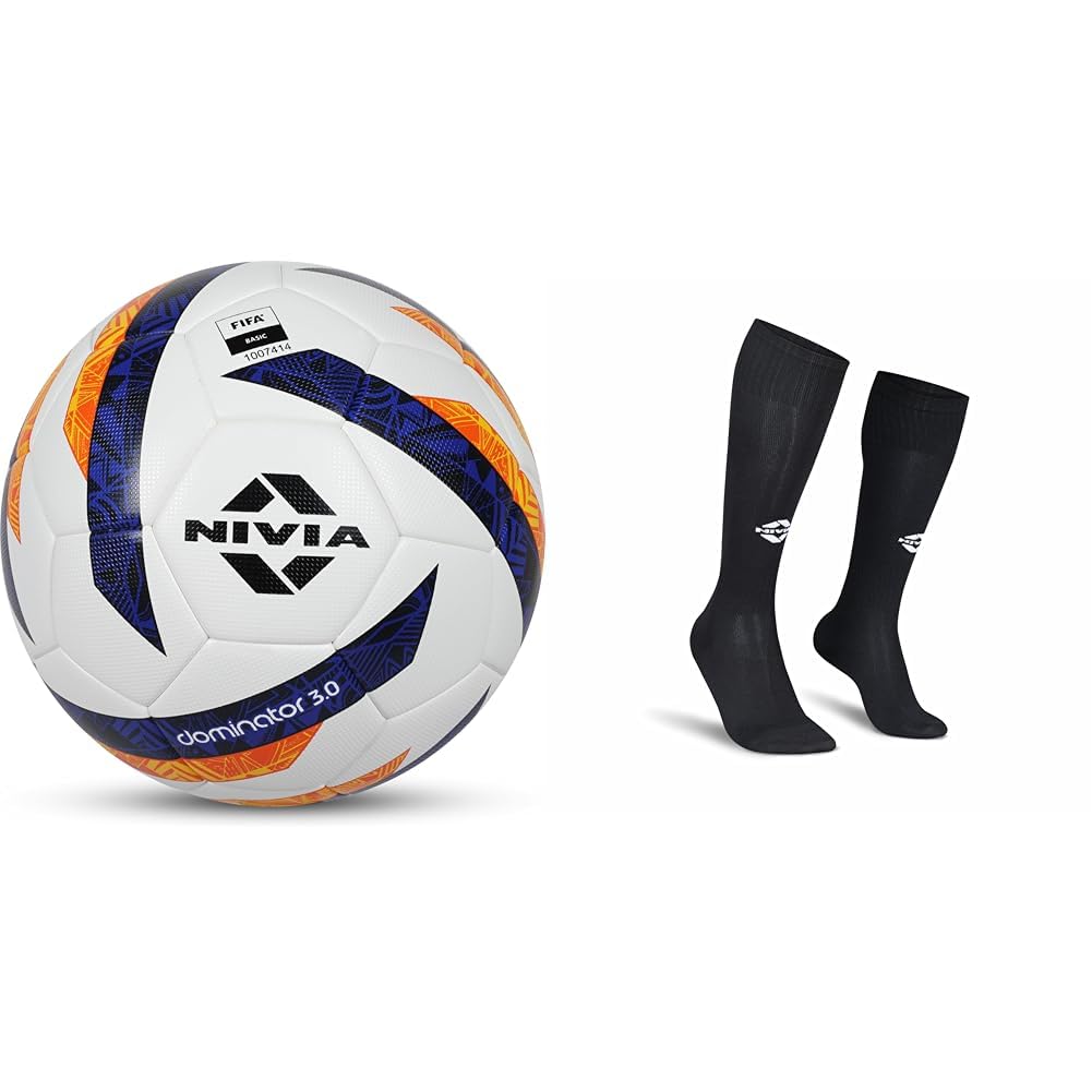 Nivia Dominator 30 Football, Premium PU Leather, 32-Panel Design, Butyl Bladder, Match-Grade Quality, Competition Ball-image-19