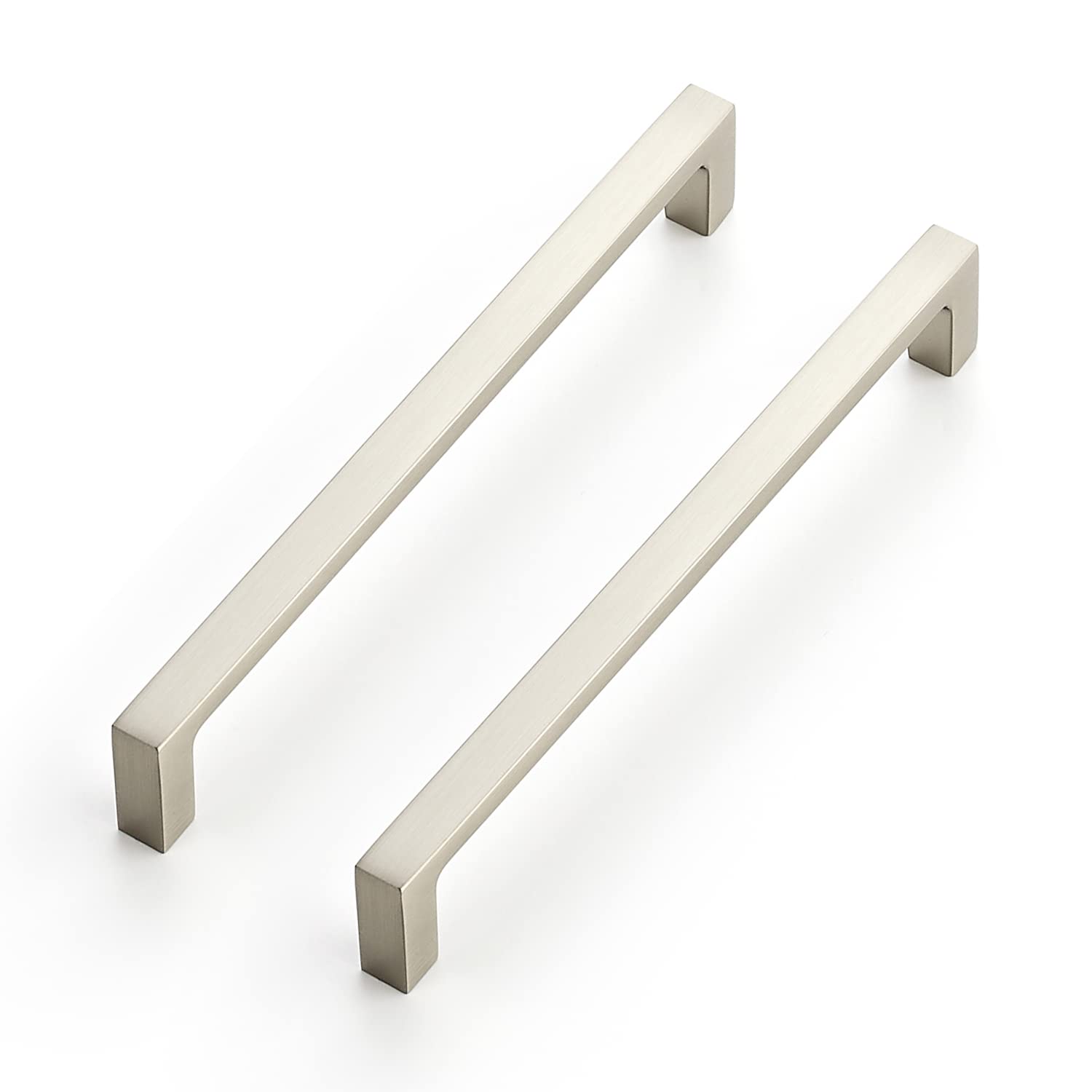 Ravinte 15 Pack Solid 6-1/4 Inch Square Cabinet Handles - Brushed Nickel Pulls for Drawers and Kitchen Cabinets - Hardware Handles