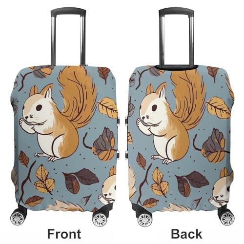 Cute Squirrel Printed Luggage Cover Protector, Fits 18-32 Inch Luggage3