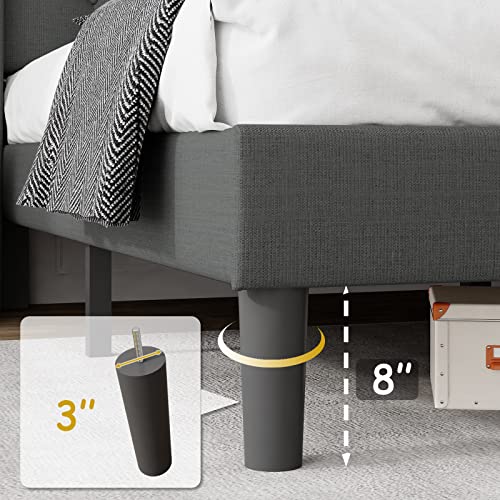 iPormis-King-Size-Bed-Frame-with-Wingback-Button-Tufted-Headboard-Upholstered-Platform-Bed-Frame-Sturdy-Wooden-Slats-8-Under-Bed-Space-Easy-Assembly-No-Box-Spring-Needed-Dark-Grey