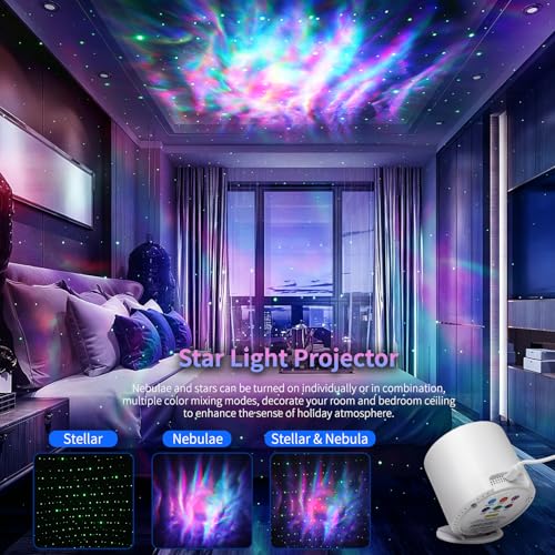 Image of Star Projector, Galaxy Projector, Remote Control & Timer Galaxy Light, LED Nebula Night Light Projector for Adults Bedroom Decoration, Party, Birthday, Christmas,Valentine's Day,Room Decor