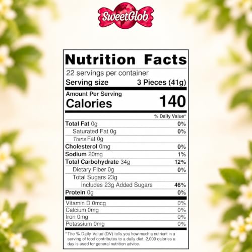 SweetGlob Cherry Fruit Slices Gummy Candy, Soft & Chewy, 1 lb - image 6