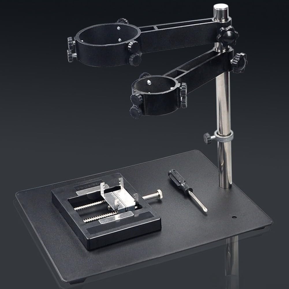 Soporte ajustable para pistola de calor, plegable 360°, base de abrazadera acero inoxidable
