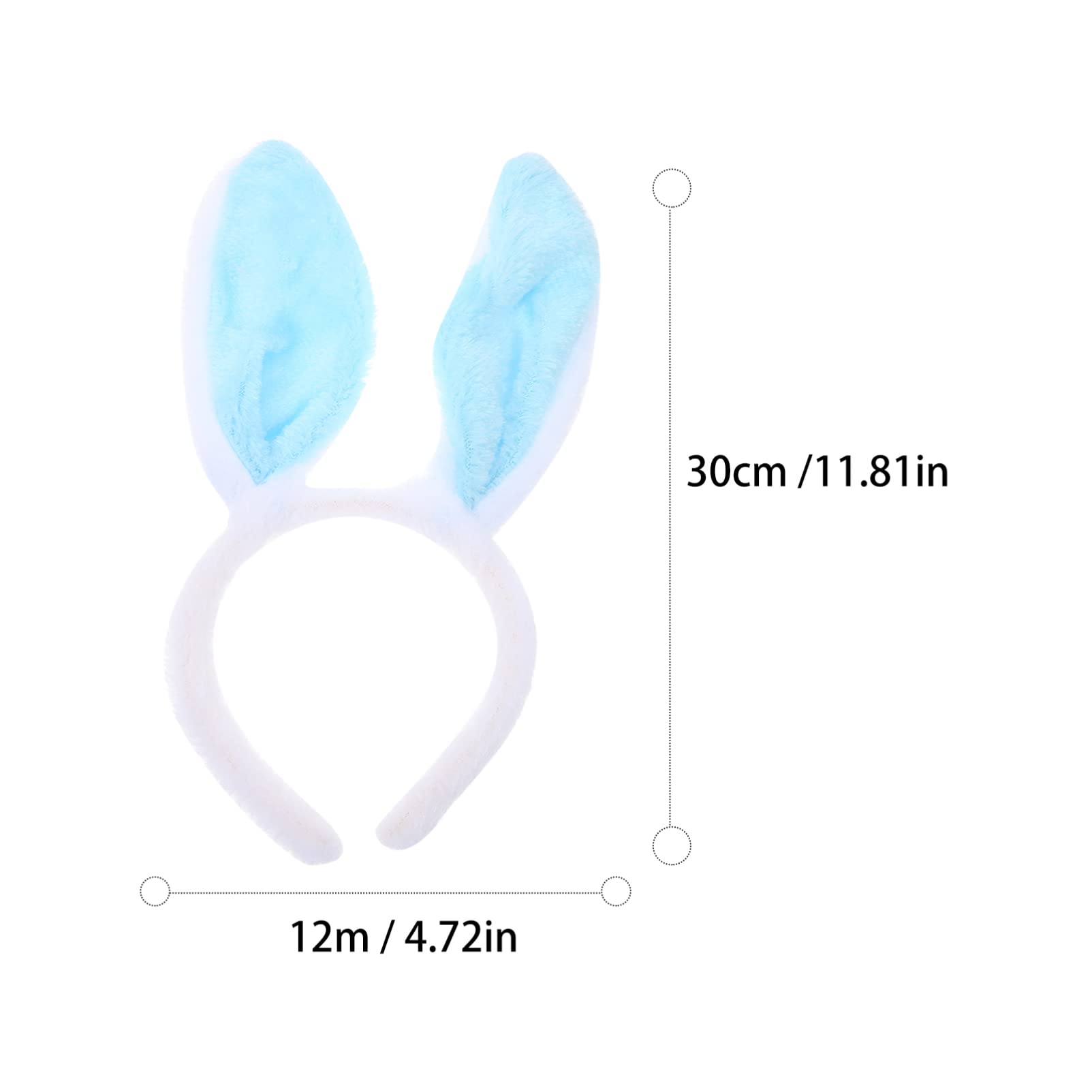 SOLUSTRE Bandeaux à Cheveux Mignons et Créatifs Oreilles de Lapin 10pcs en Peluche Accessoires Cheveux Doux Réglables pour Costume Fête de Noël