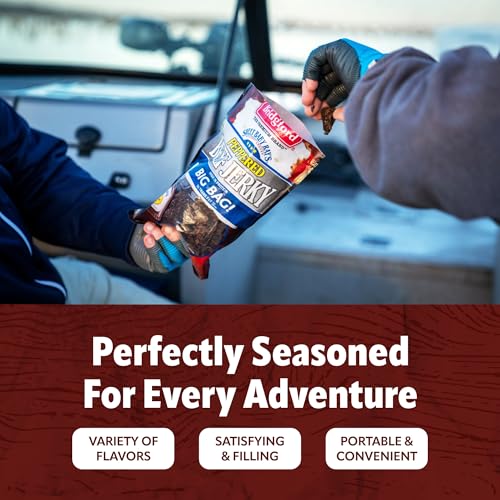 Bridgford Sweet Baby Ray’s Beef Jerky Honey BBQ 3.25 oz Pack of 2 - High Protein Jerky for Midday Energy Boost or Post Workout Snack - Naturally Smoked Ready-to-Eat Meat Snacks for On the Go Snacking