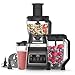Ninja 3-in-1 Food Processor and Blender with Auto-iQ [BN800UK] 1200W, 1.8 L Bowl, 2.1L Jug, 0.7 L Cup, Black/Silver