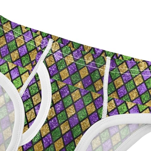 Boys' Exclusive Briefs Toddler Underwear 95% Combed Cotton Boxerbriefs 2T Mardi Gras Diamond Pattern14