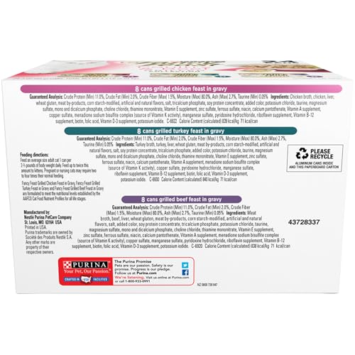 Purina Fancy Feast Poultry & Beef Wet Cat Food Variety Pack, 3 oz, 24-Pack - image 9