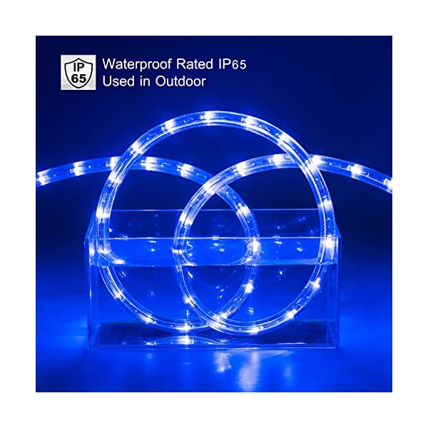 Junwen outdoor led rope lights outside indoor electric waterproof flexible led lights 110v 8a ul listed power plug for buildings walkways patios gardens fences porches - image 4