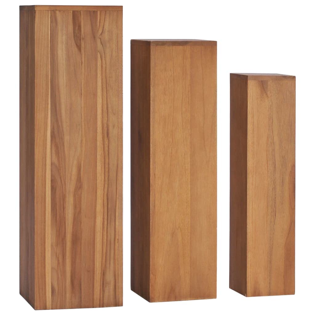 Supports de plantes en teck massif pour pot de fleurs extérieur, balcon et appartement