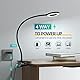 Aisutha Leselampe, Schwanenhals Leselampe Bett Augenschutz Klemmlampe mit 3 Modi & 10 Dimmstufen, 70cm Klemmleuchte für Büro Heimgebrauch, Schreibtischlampe Inklusive Adapter, Weiß