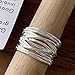 WPPHXY Silver Ring – 925 Pure Sterling Silver Rings - Handmade Rings Adjustable Boho Thumb Band Open Rings for Women