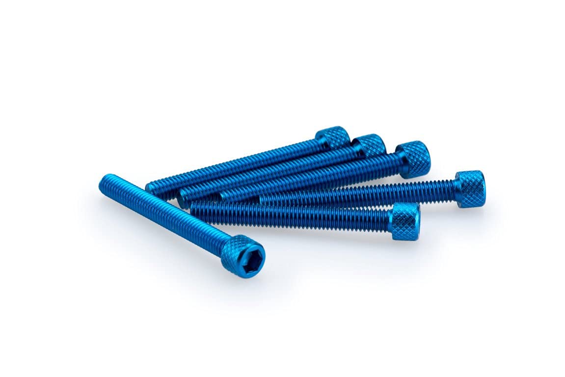 Blister pack of 6 screws in aluminum M6 x 50mm