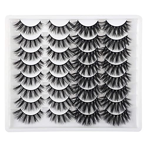 Natural Look Lashes Fluffy Wispy Cat Eye 3D 16 Pairs Wholesale False Eyelashes Pack 2 Styles Mixed Faux Mink Lashes 16-18MM FANXITON Fake Eyelashes
