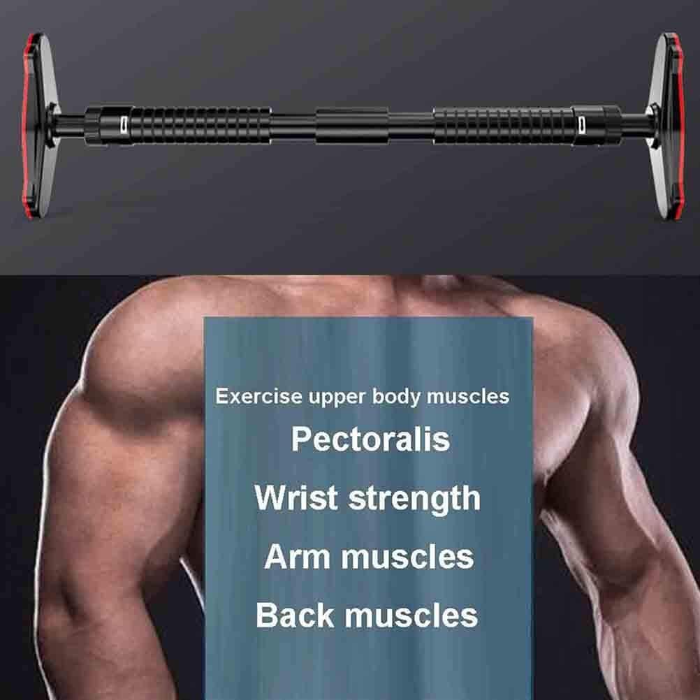 Pull-Up Bars AGYH Portable Horizontal Bar, Steel Pull-up Bar for Drilling-Free Installation, Upper Body Strength Training Equipment, 70-145CM, Load 350kg
