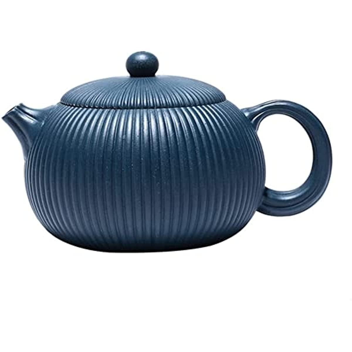 Set da tè in Ceramica Mini Gungfu da 260 ml, teiere Viola a Strisce, teiera Xishi, Minerale Grezzo, Fango Azzurro, bollitore di Bellezza