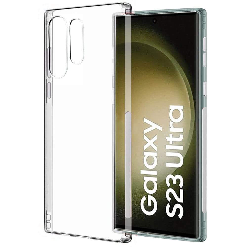 TheGiftKart Ultra Clear Back Cover Case for Samsung Galaxy S23 Ultra 5G | Slim & Protective Design | Inbuilt Dust Plugs & Anti-Slip Grip | Superior Camera Protection Bump (Silicone | Transparent) (B0BSXQ963D) Amazon Price History, Amazon Price Tracker