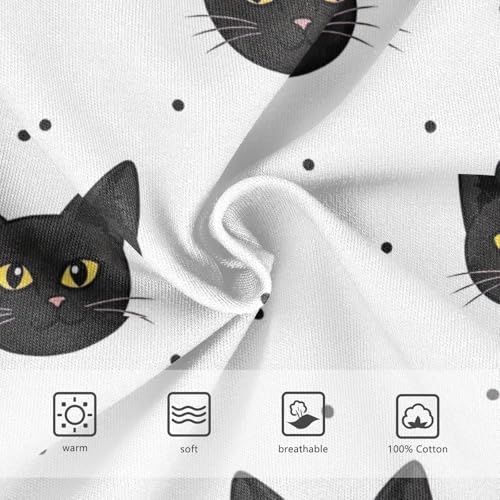 ODAWA Cute Black Cat White Toddler Boy Underwear, Boy Underwear 2T3