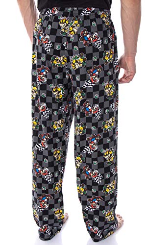 Nintendo Men's Mario Kart Checkered Flag Race Soft Touch Cotton Pajama Pants4