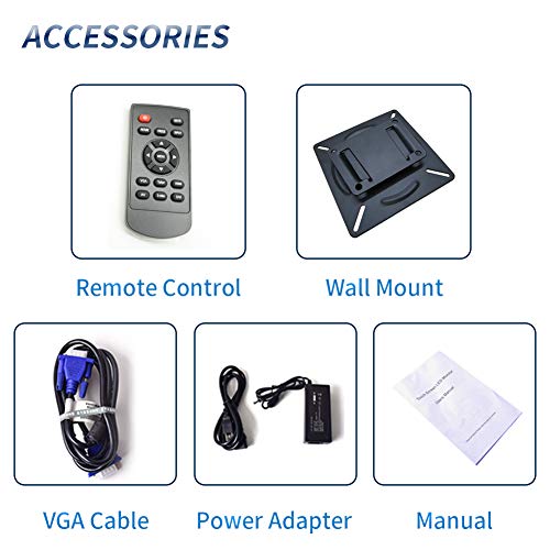 Image of Cocar 21.5 inch CCTV Monitor - 16:9, 1080P BNC with Component YPbPr /BNC /VGA /HDMI /Audio Jack, TFT LCD for Security Cameras Home Surveillance System NVR DVR VESA Wall Mounting