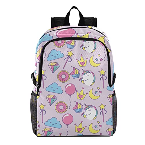 Sac à dos pliable licorne rose Vnurnrn idéal pour l'école et les vacances en famille