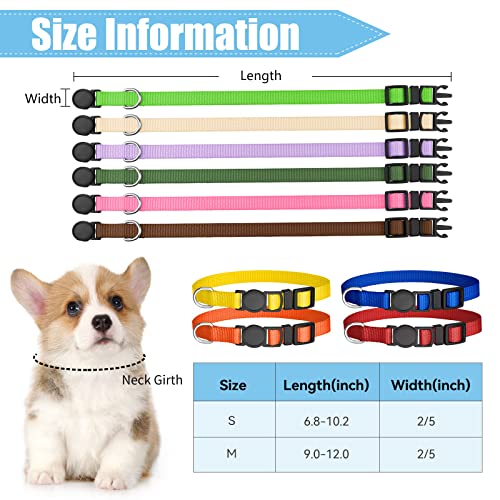 Mtliepte MT281742 16 Pcs Puppy Collars, Safety Buckle Puppy Collars For Litter Nylon Adjustable Puppy Collars For Small Puppies thumb #4