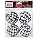 Alabama Houndstooth Ornaments for Christmas Tree (4 Pack) University of Alabama Fans Ornament, Made of Durable Material, Houndstooth Collection Christmas Ornaments (Black and White) by Havercamp