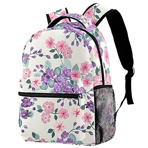 Mochilas ligeras con estampado de flores en flor para senderismo y viajes