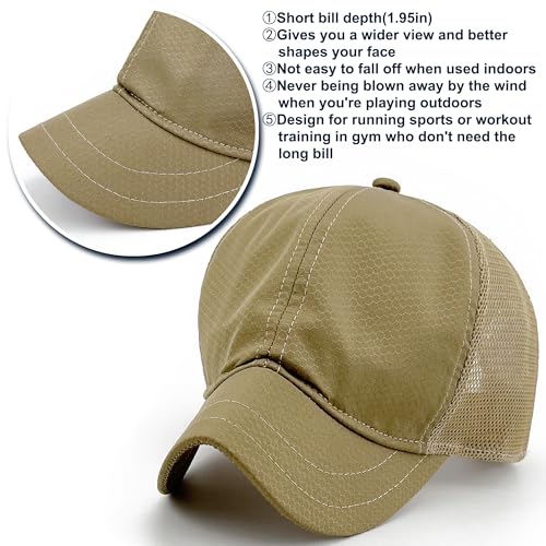 Gorra de béisbol con visera corta de malla miniatura 3