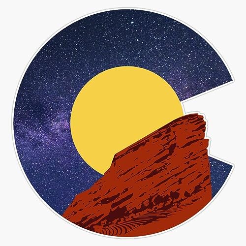 Amazon.com - Red Rocks Amphitheater Morrison Colorado C Photo Sticker ...