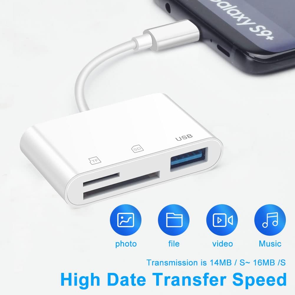 USB C to Micro SD TF Memory Card Reader, Seminer 3 in 1 USB Camera Card Reader Adapter Compatible with Pad Pro, XPS - Image 3