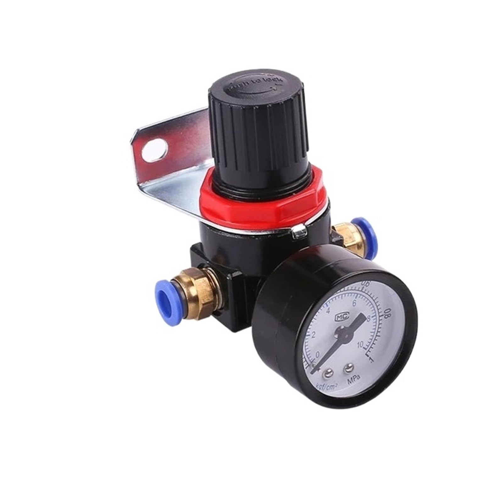 Regulador de presión de aire AR2000 1/4'' dispositivo de procesamiento de regulación de gas de bomba de compresor de control con manómetro ajustable(AR2000 PC12MM)