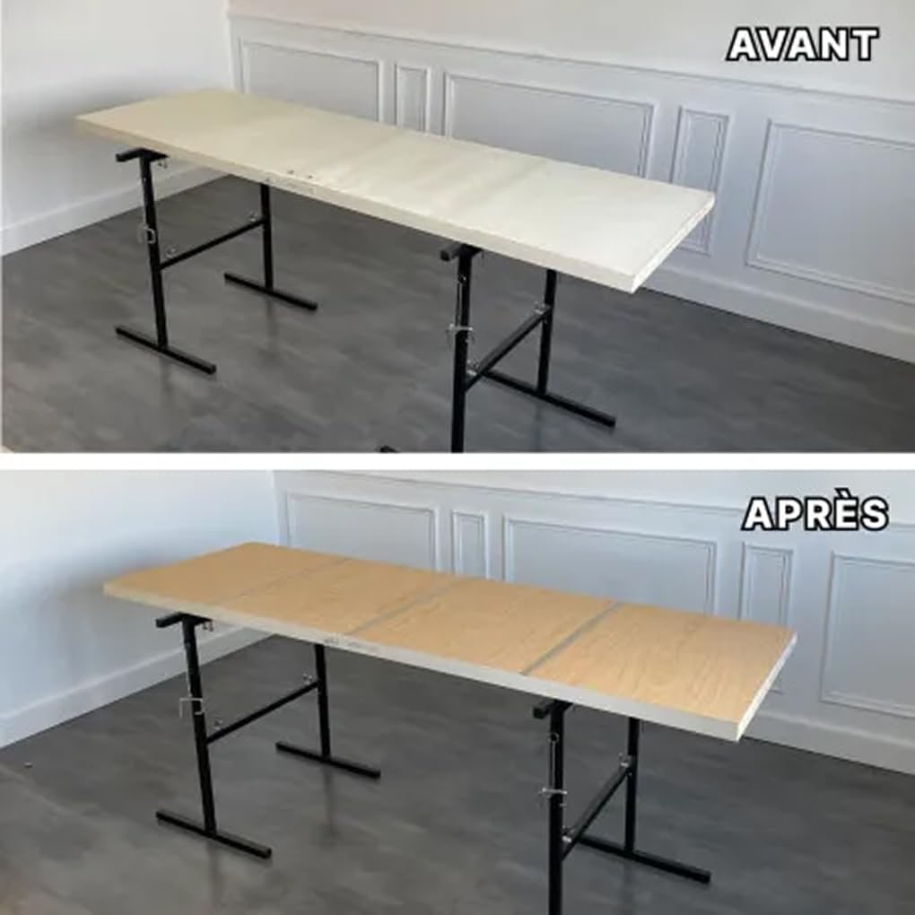 Nordlinger Pro Kit Rénovation Porte Chêne clair Profilés noirs Adhésif verni Bois FSC Mixte 70% Décoration intérieure