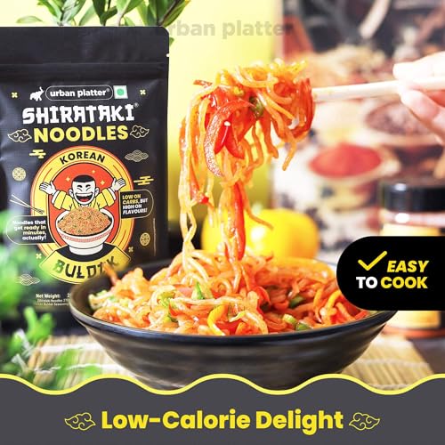 Image of Urban Platter Korean Buldak Shirataki Noodles, 282g (Konjac Noodle | Keto-friendly, Low-Carb, Fat-free | Fiery Buldak Explosion | Ready in Minutes)