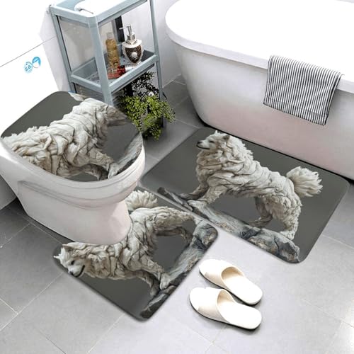Alfombras de baño de perro lavables para decorar el aseo con suavidad 4