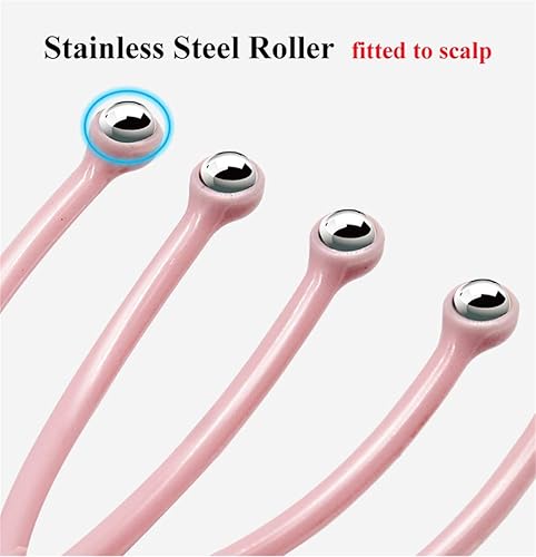 Miniatura 3 de Angzhili Masajeador de mano para el cuero cabelludo, masajeador de garra de spa con bolas de acero, masaje suave para el cuero cabelludo para