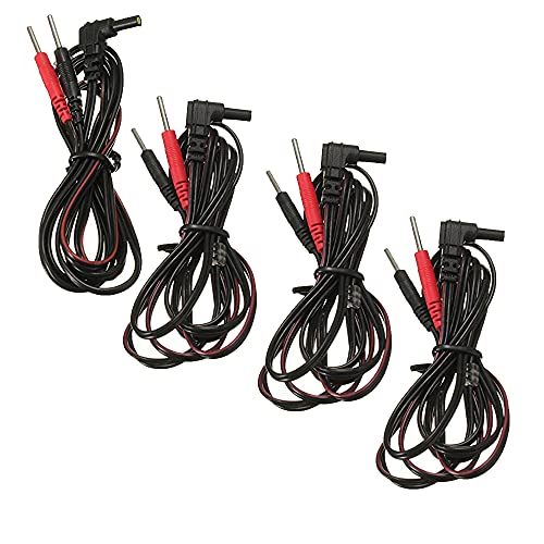 VeniCare 4pcs Replacement for Tens Unit Lead Wires for Intensity 10 Tens 2500 3000 EMS 7500 Twin...